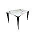 Стіл NORMAN CERAMIC 120*90 gold Phoenix глянець/чорний каркас