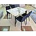Стіл NORMAN CERAMIC 120*90 gold Phoenix глянець/чорний каркас