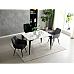 Стіл NORMAN CERAMIC 120*90 gold Phoenix глянець/чорний каркас