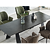 Стіл ARNOLD CERAMIC 180(240)*90 Wic dark grey мат/чорний каркас