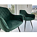 Стілець LINEA VELVET чорний каркас/зелений BL.78