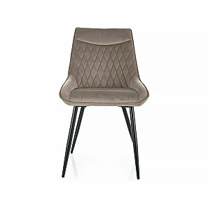 Стілець AGAT VELVET чорний каркас/темний беж 40