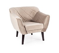 Крісло KARO 1 VELVET темний беж BL.40 / венге