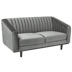 Софа ASPREY 2 VELVET сіра/венге BL.14