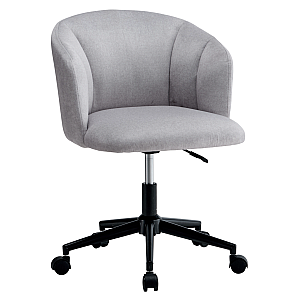 Крісло поворотне SIDORA світло-сіре тк./чорний каркас