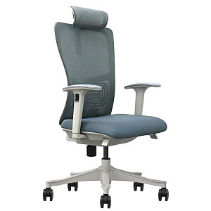 Крісло поворотне SETON темно-сіра тканина/сірий каркас