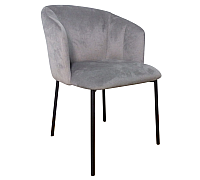 Стілець DORA стілець чорний каркас/сірий тк.