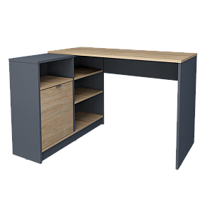 OPTIMA L стіл письмовий дуб золотий/антрацит