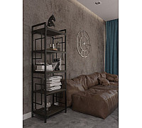 Серія Квадро, стелаж 5 полиць Метал-дизайн