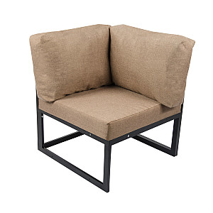 Куточок-пуф "Махагоні" (бежевий на чорному)