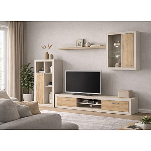 Вітальня Сансет, кашемір / дуб сонома з підсвіткою, ВМК