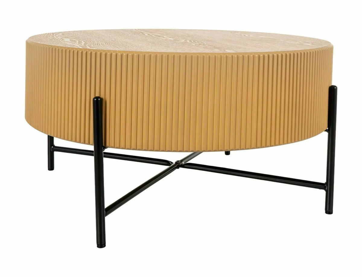 Журнальний столик TUCA дуб/чорний д.80