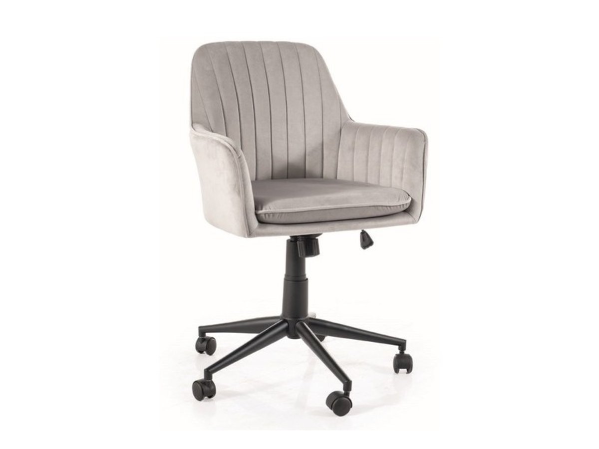 Крісло поворотне Q-886 VELVET світло-сіре BL.03