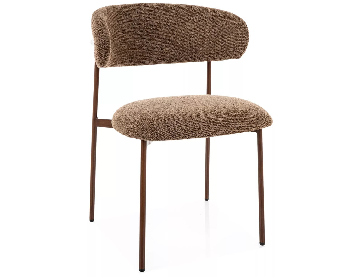 Стілець ELTON D NOELLE горіх метал/капучино 45