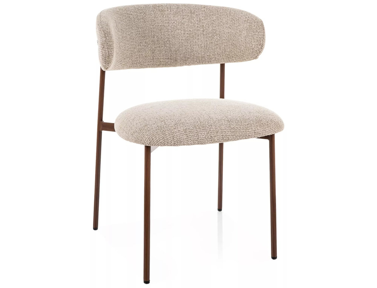 Стілець ELTON D NOELLE горіх метал/беж 30